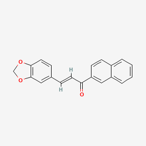 molecular formula C20H14O3 B11956678 3-(1,3-Benzodioxol-5-yl)-1-(2-naphthyl)prop-2-en-1-one CAS No. 52601-57-7