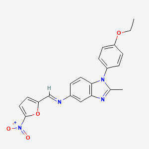 N-(1-(4-Ethoxyphenyl)-2-methyl-1H-benzimidazol-5-YL)-N-((5-nitro-2-furyl)methylidene)amine