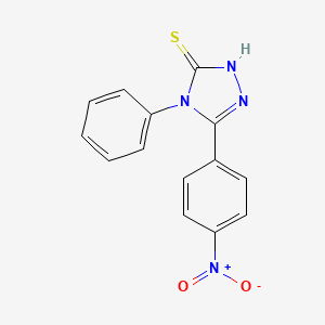 molecular formula C14H10N4O2S B1195708 5-(4-硝基苯基)-4-苯基-4H-1,2,4-三唑-3-硫醇 CAS No. 93378-57-5
