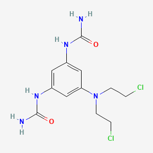 B1195724 N,N''-(5-(Bis(2-chloroethyl)amino)-1,3-phenylene)bis-urea CAS No. 58200-04-7
