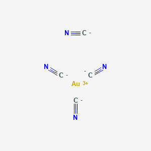 molecular formula C4AuN4- B1195734 Gold(3+);tetracyanide CAS No. 22806-79-7