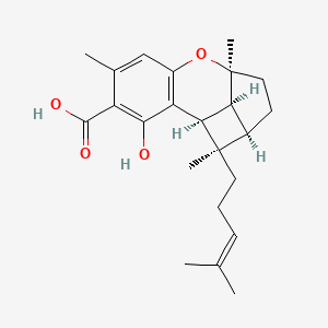 molecular formula C23H30O4 B1195739 Rhododaurichromanic acid B 