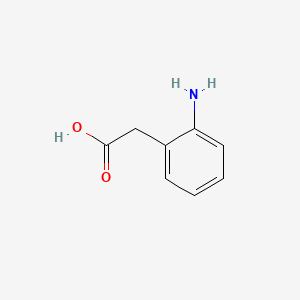 molecular formula C8H9NO2 B1195769 2-Aminophenylacetic acid CAS No. 3342-78-7