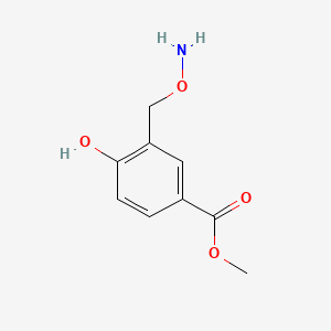 molecular formula C9H11NO4 B1195787 2-Hydroxy-5-carbomethoxybenzyloxyamine CAS No. 38573-39-6