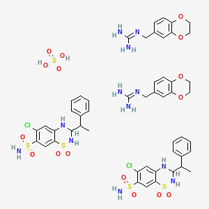 molecular formula C50H60Cl2N12O16S5 B1195790 Tensigradyl CAS No. 64238-91-1