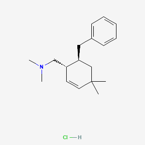 molecular formula C18H28ClN B1195798 N,N-Dimethyl-(6-benzyl-4,4-dimethyl-2-cyclohexenyl)methylamine CAS No. 64970-03-2