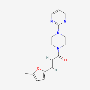 molecular formula C16H18N4O2 B1195800 2-{4-[3-(5-Methyl-2-furyl)acryloyl]-1-piperazinyl}pyrimidine 