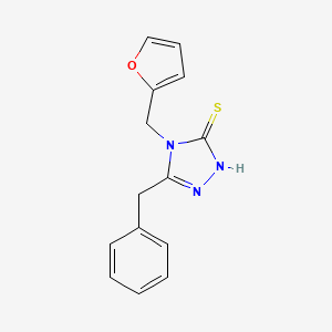molecular formula C14H13N3OS B1195801 5-benzyl-4-(furan-2-ylmethyl)-4H-1,2,4-triazole-3-thiol CAS No. 537017-46-2