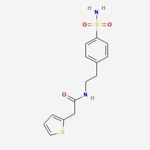 molecular formula C14H16N2O3S2 B1195809 N-[2-(4-sulfamoylphenyl)ethyl]-2-(2-thienyl)acetamide CAS No. 6613-83-8