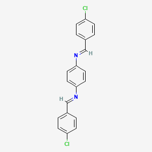 molecular formula C20H14Cl2N2 B11958198 N,N'-Bis(4-chlorobenzylidene)-1,4-phenylenediamine CAS No. 17866-87-4