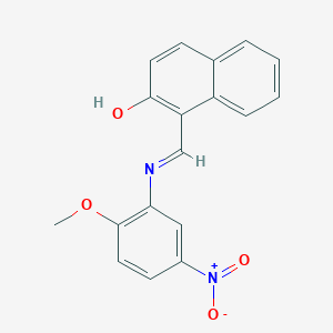 molecular formula C18H14N2O4 B11958224 1-(2-Methoxy-5-nitrophenyliminomethyl)-2-naphthol CAS No. 30856-40-7