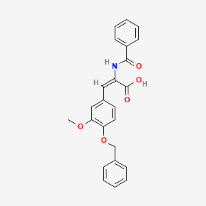 molecular formula C24H21NO5 B11958233 (2E)-2-(benzoylamino)-3-[4-(benzyloxy)-3-methoxyphenyl]-2-propenoic acid 