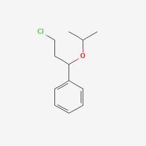 molecular formula C12H17ClO B11958433 [3-Chloro-1-(1-methylethoxy)propyl]benzene CAS No. 6965-76-0