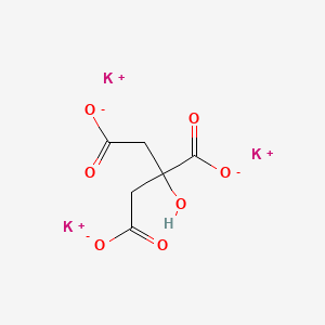 molecular formula C6H5O7K3·H2O<br>K3C6H5O7<br>C6H5K3O7 B1195846 柠檬酸钾 CAS No. 866-84-2