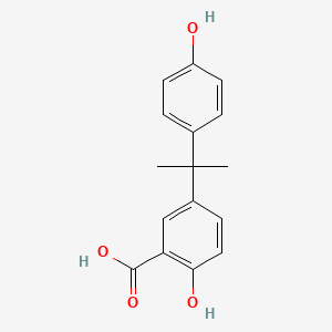 molecular formula C16H16O4 B11958483 2-Hydroxy-5-[2-(4-hydroxyphenyl)propan-2-yl]benzoic acid CAS No. 101949-49-9