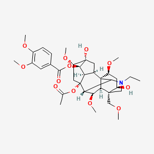 molecular formula C36H51NO12 B1195857 伪附子碱 