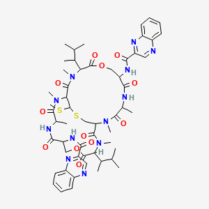 molecular formula C55H72N12O12S2 B1195860 喹诺霉素C CAS No. 11001-74-4