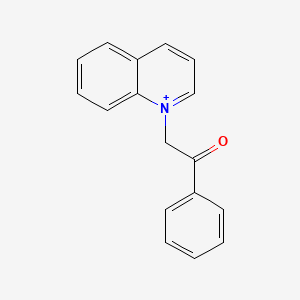molecular formula C17H14NO+ B1195865 1-苯基-2-(1-喹啉-1-ium基)乙酮 