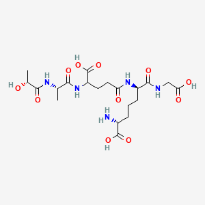 molecular formula C20H33N5O11 B1195875 D-Lactyl-L-alanyl-alpha-glutamyl-(L)-meso-diaminopimelyl-(L)-glycine CAS No. 76490-22-7