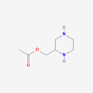molecular formula C7H14N2O2 B119588 Piperazin-2-ylmethyl Acetate CAS No. 148227-95-6