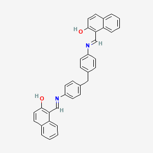 molecular formula C35H26N2O2 B11958815 4,4'-Methylenebis(N-(2-hydroxy-1-naphthylmethylene)aniline) CAS No. 4231-45-2