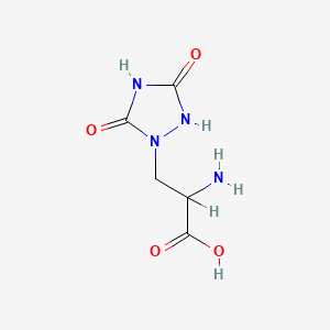 molecular formula C5H8N4O4 B1195882 3-(3,5-Dioxo-1,2,4-triazolidin-1-yl)alanine CAS No. 95657-13-9