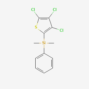 molecular formula C12H11Cl3SSi B11958907 2-(Dimethylphenylsilyl)-3,4,5-trichlorothiophene CAS No. 35189-83-4