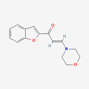 molecular formula C15H15NO3 B1195891 (E)-1-(benzofuran-2-yl)-3-morpholinoprop-2-en-1-one 