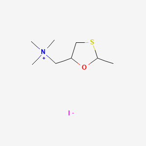 molecular formula C8H18INOS B1195893 1,3-Oxathiolane-5-methanaminium, N,N,N,2-tetramethyl-, iodide CAS No. 58326-95-7