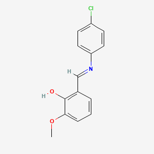 molecular formula C14H12ClNO2 B11959000 alpha-(4-Chlorophenylimino)-6-methoxy-O-cresol CAS No. 17696-47-8