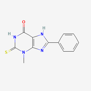 molecular formula C12H10N4OS B11959081 6-Hydroxy-3-methyl-8-phenyl-3,7-dihydro-2H-purine-2-thione CAS No. 103258-00-0