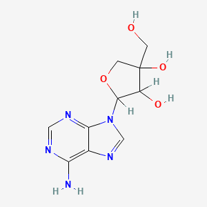 molecular formula C10H13N5O4 B1195917 2-(6-Aminopurin-9-yl)-4-(hydroxymethyl)oxolane-3,4-diol 