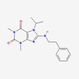 molecular formula C18H23N5O2 B11959264 7-Isopropyl-1,3-dimethyl-8-phenethylamino-3,7-dihydro-purine-2,6-dione 