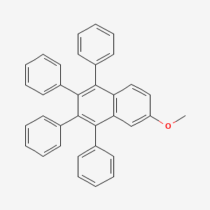 molecular formula C35H26O B11959268 6-Methoxy-1,2,3,4-tetraphenylnaphthalene CAS No. 38382-52-4