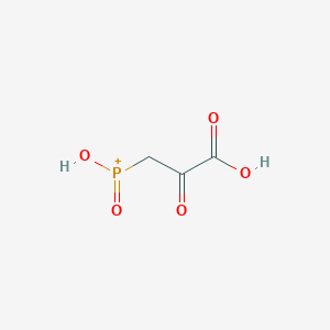 molecular formula C3H4O5P+ B119593 (Hydroxyphosphinyl)pyruvic acid CAS No. 144705-32-8