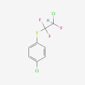 molecular formula C8H5Cl2F3S B11959305 1-Chloro-4-(2-chloro-1,1,2-trifluoroethyl)sulfanylbenzene CAS No. 26574-57-2