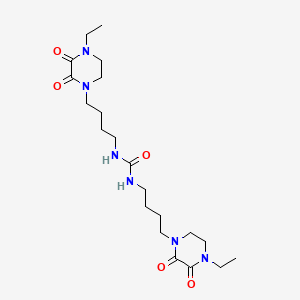 B1195931 1,3-Bis(4-(4-ethyl-2,3-dioxo-1-piperazinyl)butyl)urea CAS No. 77439-72-6