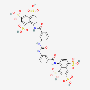molecular formula C35H26N4O21S6 B1195938 8-({3-[({3-[(4,6,8-Trisulfonaphthalen-1-yl)carbamoyl]phenyl}carbamoyl)amino]benzoyl}amino)naphthalene-1,3,5-trisulfonic acid CAS No. 99777-90-9