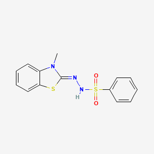 (3-Methyl-2(3H)benzothiazolylidine)hydrazide benzenesulfonic acid