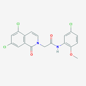 N-(5-Chloro-2-methoxyphenyl)-2-(5,7-dichloro-1-oxoisoquinolin-2(1H)-yl)acetamide