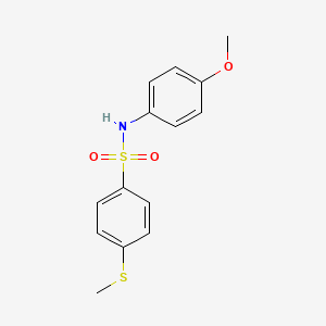 molecular formula C14H15NO3S2 B1195957 N-(4-甲氧基苯基)-4-(甲硫基)苯磺酰胺 