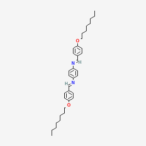 molecular formula C36H48N2O2 B11959587 1,4-Benzenediamine, N,N'-bis[[4-(octyloxy)phenyl]methylene]- CAS No. 24679-02-5