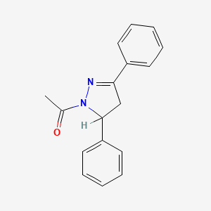 molecular formula C17H16N2O B1195976 1-(3,5-diphenyl-4,5-dihydro-1H-pyrazol-1-yl)ethanone CAS No. 30693-34-6