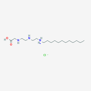 molecular formula C18H40ClN3O2 B1195978 Dodecylbis(aminoethyl)glycine hydrochloride CAS No. 36895-38-2