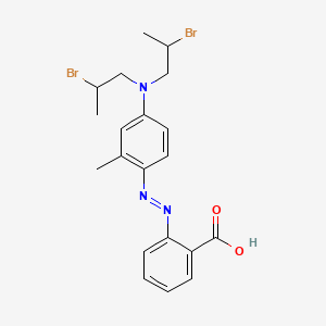 molecular formula C20H23Br2N3O2 B1195980 2-[[4-[Bis(2-bromopropyl)amino]-2-tolyl]azo]benzoic acid CAS No. 39669-49-3