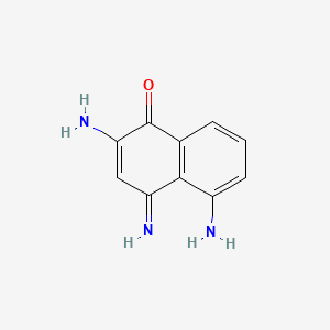molecular formula C10H9N3O B1195983 2,5-Diamino-4-imino-1(4H)-naphthalenone CAS No. 60599-33-9
