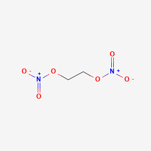 molecular formula C2H4N2O6<br>NO2-OCH2CH2O-NO2<br>C2H4N2O6 B1195984 乙二醇二硝酸酯 CAS No. 628-96-6