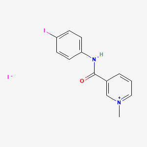 molecular formula C13H12I2N2O B1195989 1-Methyl-3-(N-(4-iodophenyl)carbamoyl)pyridinium iodide CAS No. 97807-25-5