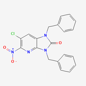 1,3-dibenzyl-6-chloro-5-nitro-1,3-dihydro-2H-imidazo[4,5-b]pyridin-2-one