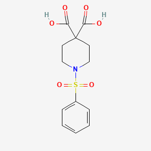 1-(Phenylsulfonyl)-4,4-piperidinedicarboxylic acid